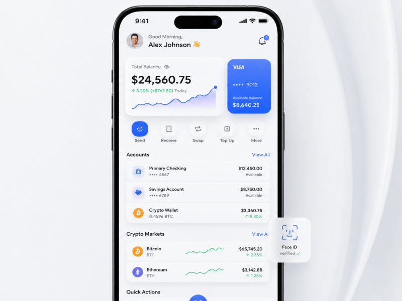 Neomorphic Mobile Banking App
